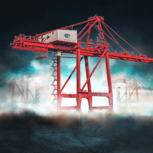 NAVIO À TERRA-GUINDASTES